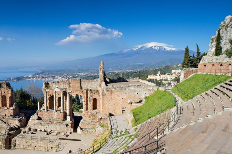 Greek theatre in Taormina, Sicily