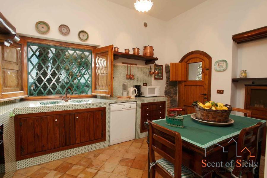 Sea Terrace , Torre Archirafi Eastern Sicily the kitchen