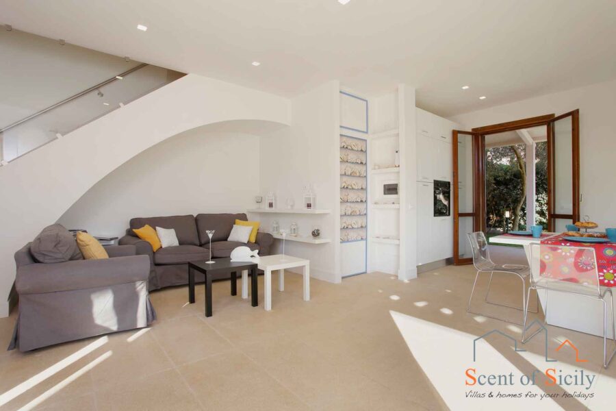 Living room in Villa dei Coralli, Marsala Western Sicily