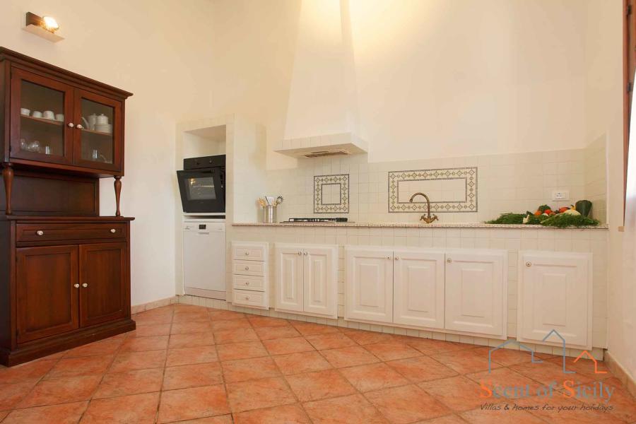 Kitchen in Villa Lory, Marsala Western Sicily