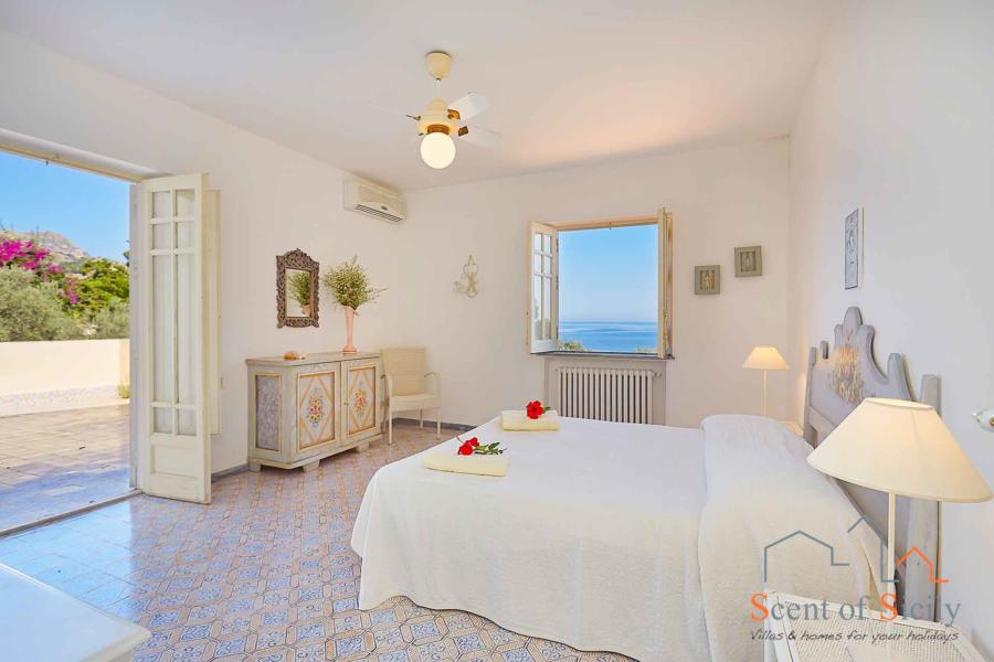 Villa Angela Blu, Santaflavia, Sicily, view from the master bedroom