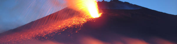 View of an eruption - Etna Mount