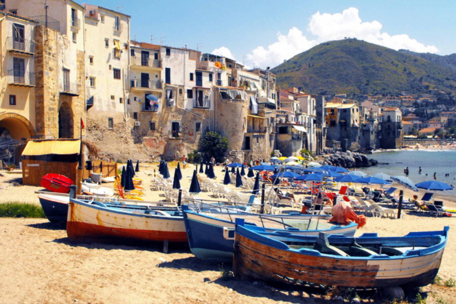 Fishing boats in Cefalu, Sicily