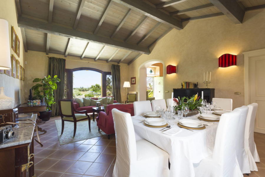 Stylish dinning room in Casale dell'Ulivo Syracuse Sicily