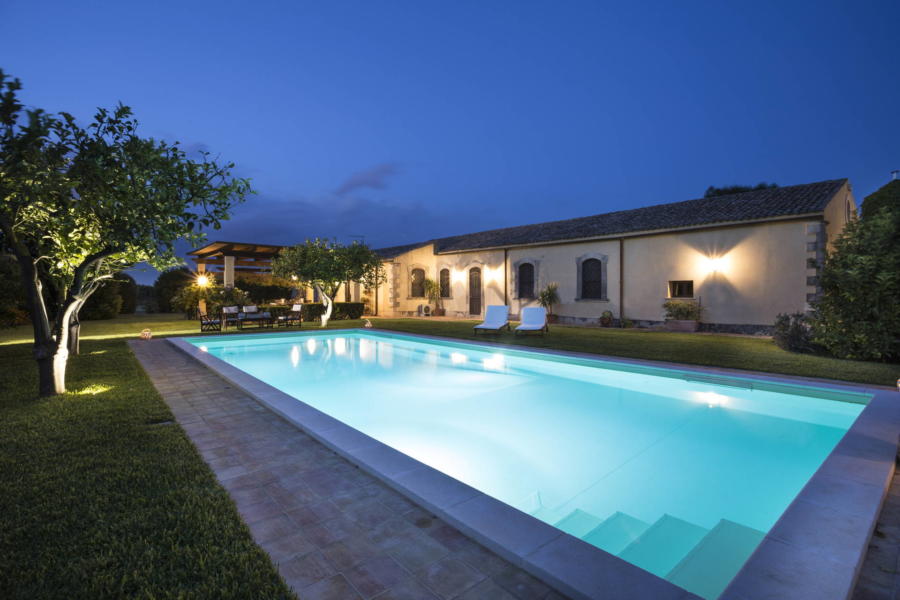 A private pool area in Casale dell'Ulivo