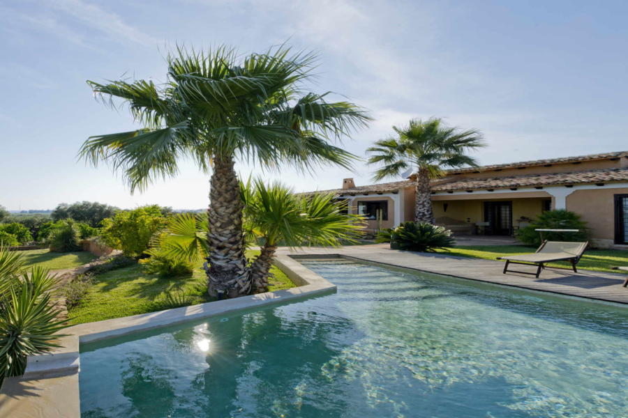 Lounging in the pool of Villa Bouganville Castelvetrano Scent of Sicily