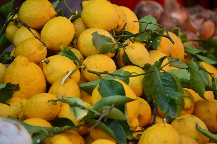 Sicilian tasty and fresh lemons