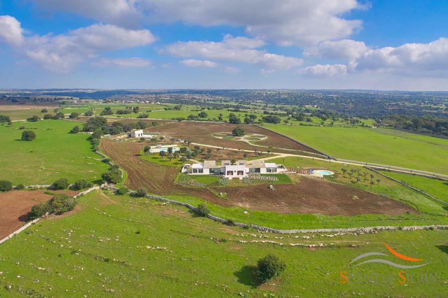 The big green area of Villa Bianca, Donnafugata, Sicily