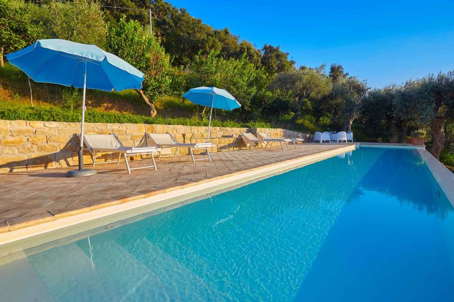 The swimming pool in Villa Sunrise, Capo d'Orlando, Notnern Sicily