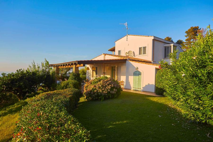 To the patio of Villa Sunrise, Capo d'Orlando, Notnern Sicily - first floor