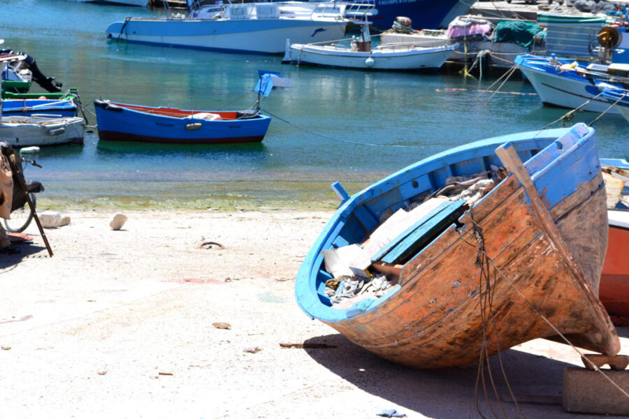 Fishermen's boats in the port 