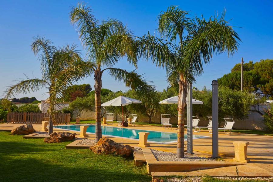 Garden the the pool area in Villa del Tufo Marsala Western Sicily Scent of Sicily