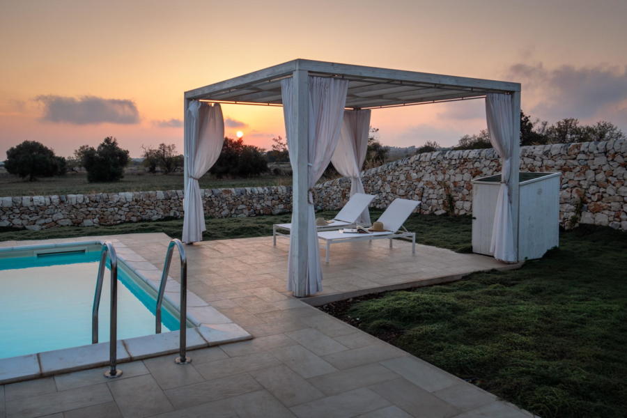 A pleasant evening in the pool area in Sicilian Heritage Scent of Sicily