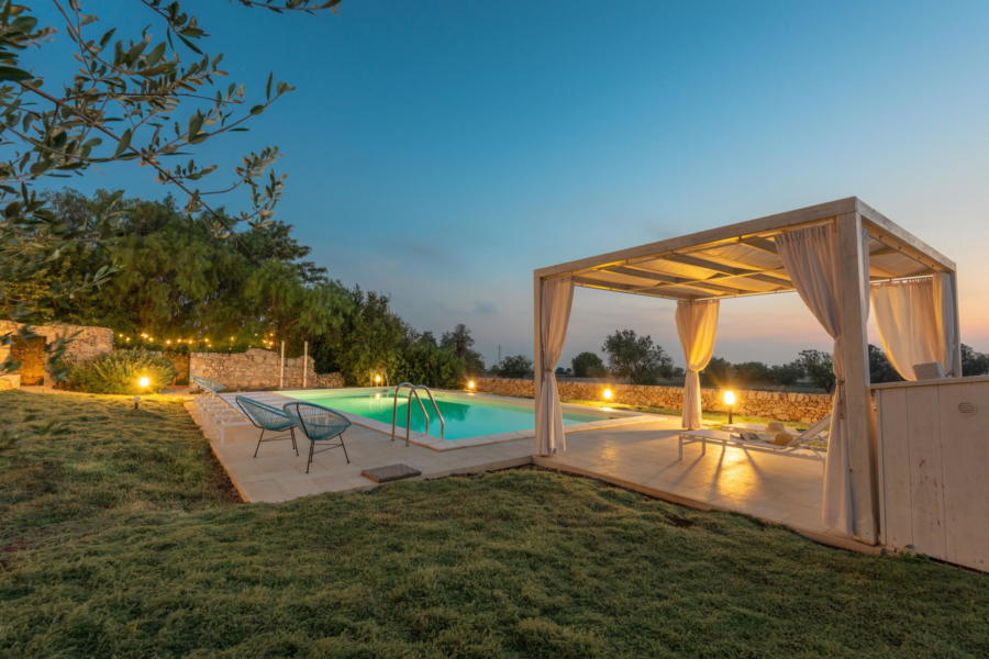 A pleasant evening in the pool area in Sicilian Heritage Scent of Sicily