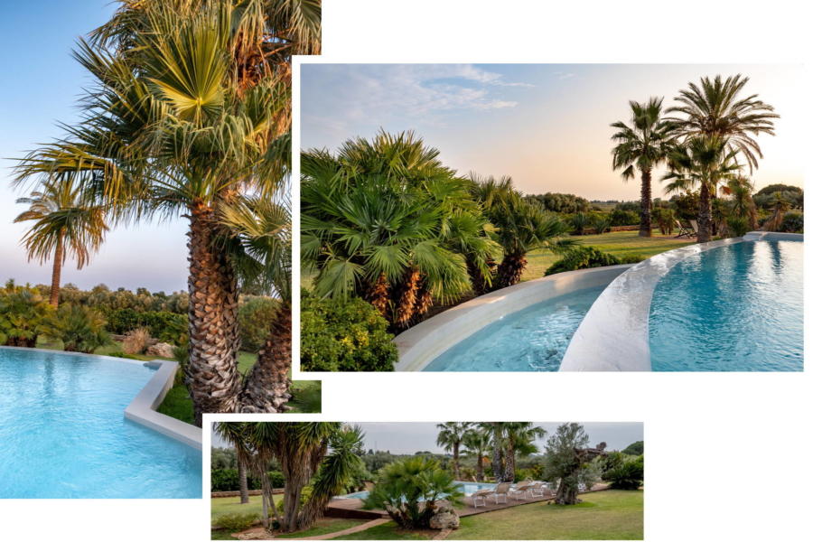 the beautiful infinity pool in Villa Bouganville Castelvetrano Scent of Sicily