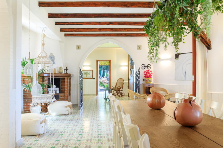 Dinning area in the Luxury Villa Amphora Carini Scent of Sicily