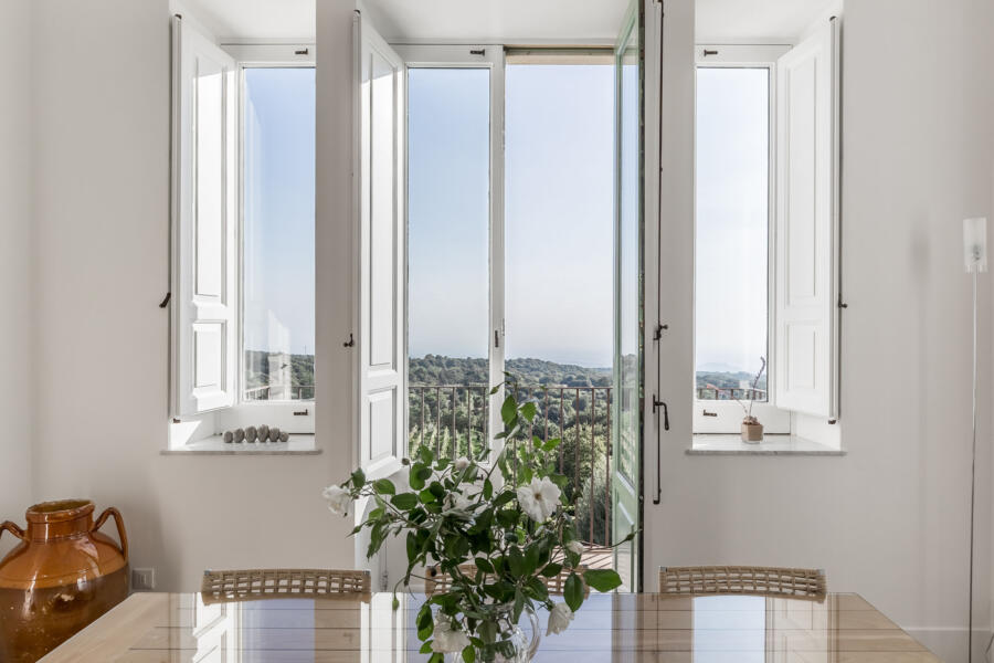 Villa Sciara green view from the living room