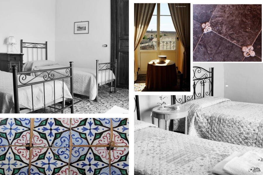 In the two twin bedrooms, the refined ceramics of the period have been maintained.
