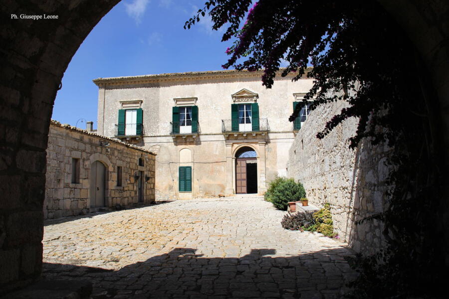 The delightful arch overlooks the main courtyard.