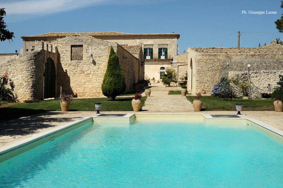 View from the pool of this charming historic residence.