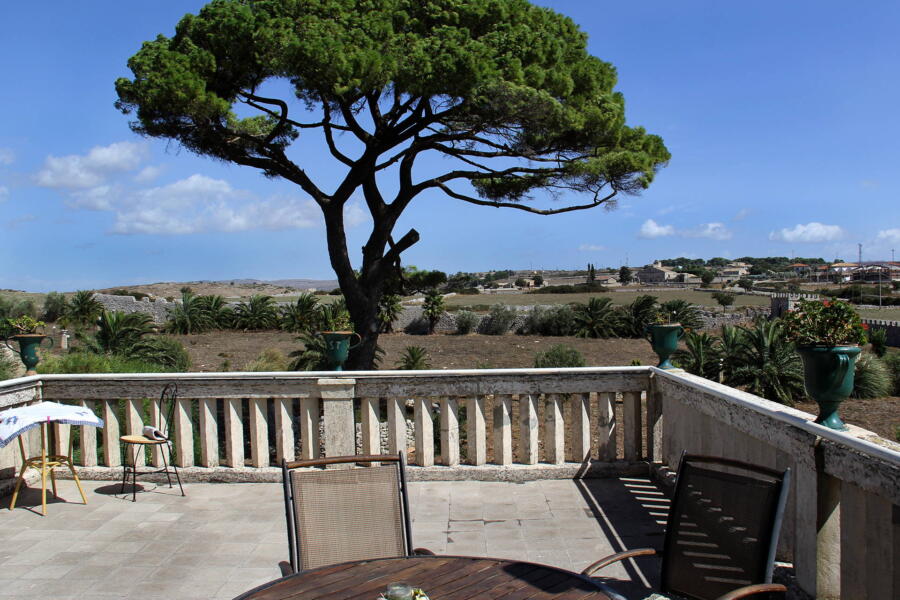 The wonderful view of the terrace of this historic residence