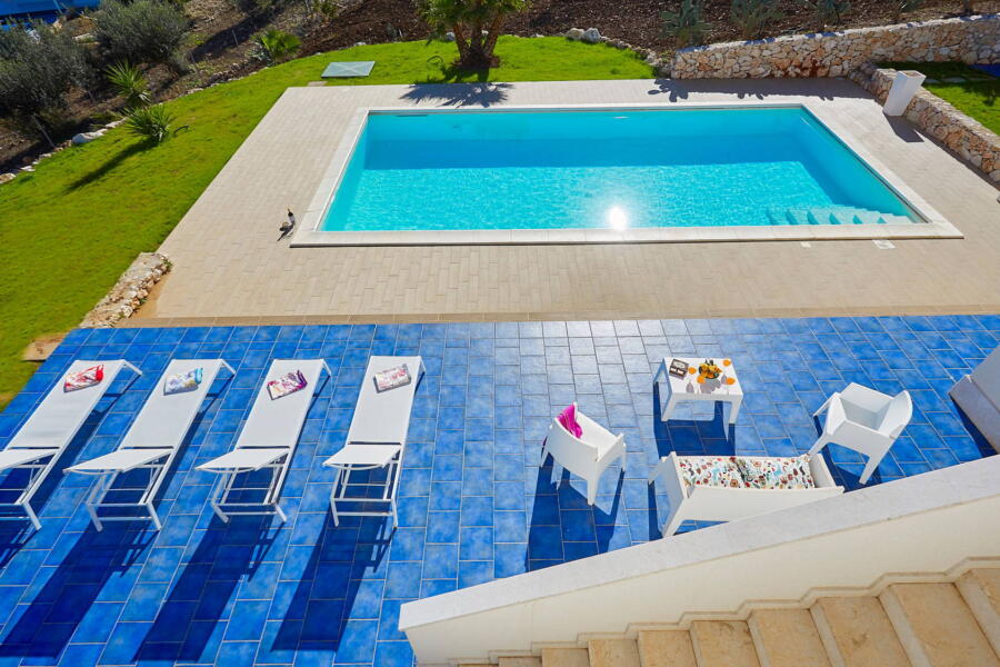 The solarium of Villa Amanda, Scopello Western Sicily