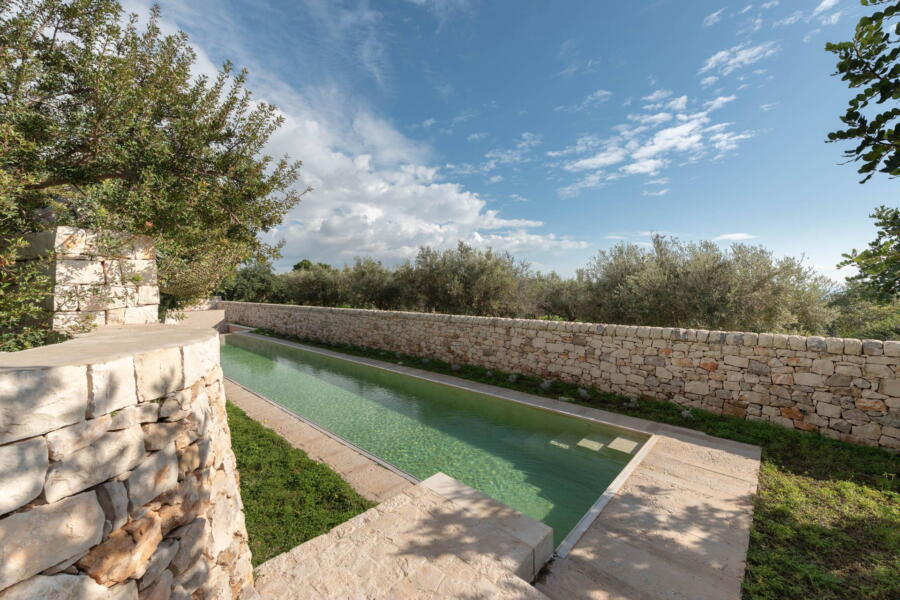 A comfortable swim in the villa's bio pool