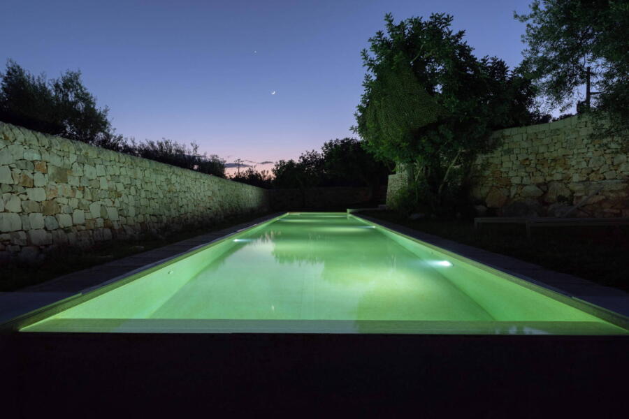 At the edge of the bio pool you can hear the natural sounds that surround the villa