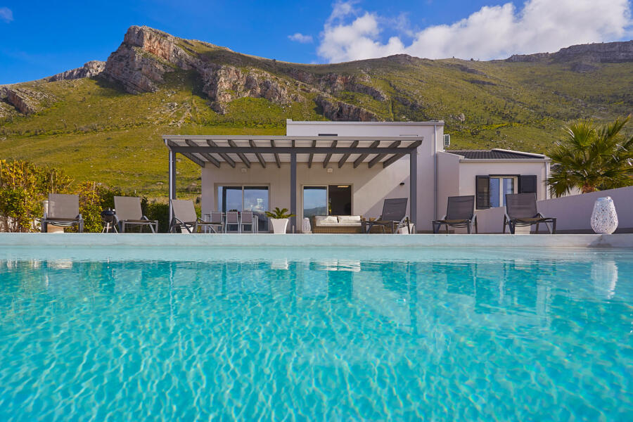 Villa Lilla in Scopello Western Sicily, from the pool 