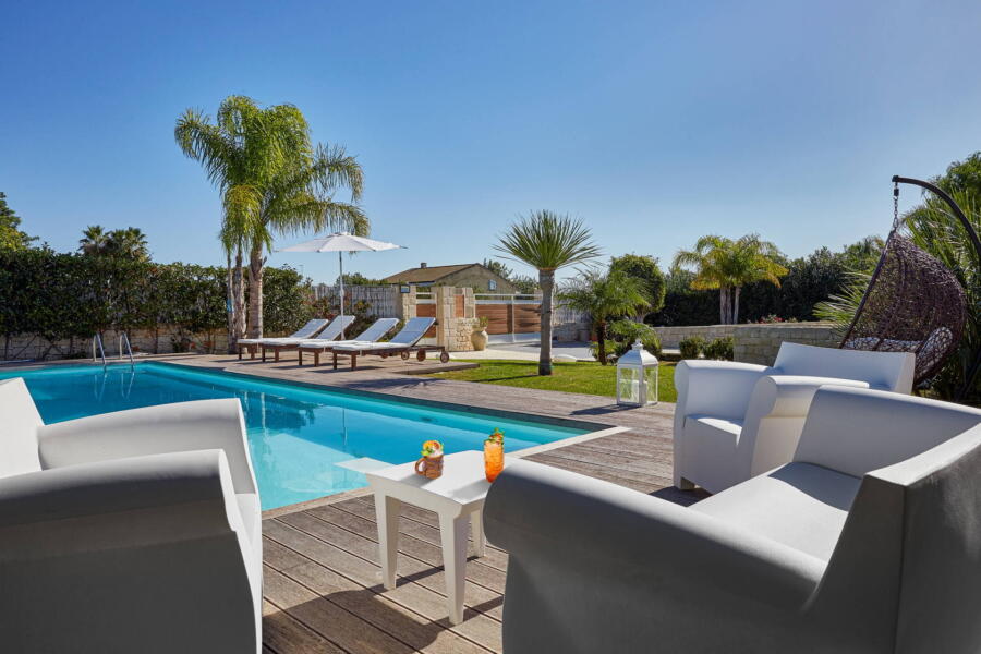 The relax area in Villa Levante in the solarium