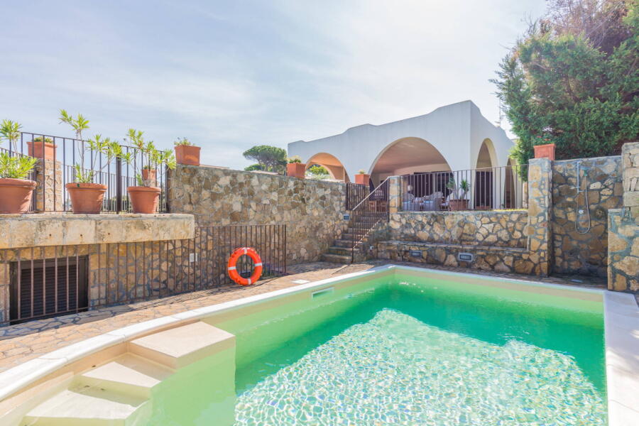 The villa's delightful swimming pool from which you can enjoy the wonderful view