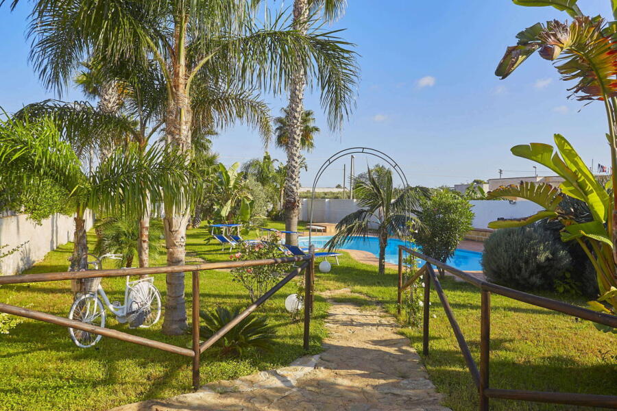 To the pool of Villa Gio, Marsala, Western Sicily