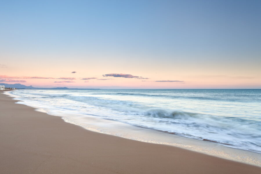 Blue sea of the area