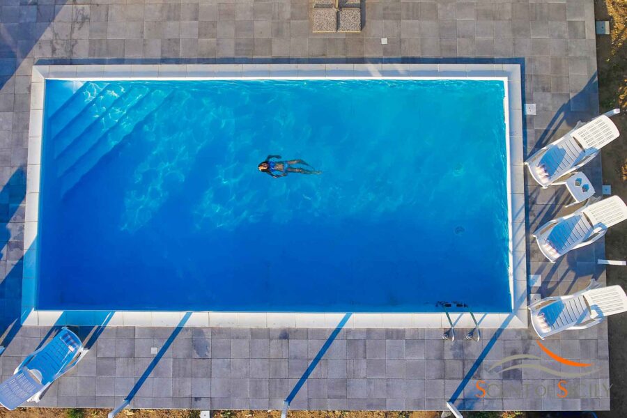 Enjoy the tranquillity of swimming in the pool