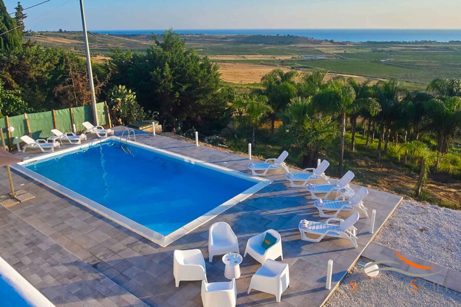 View from the pool and enjoy the colours of the landscape