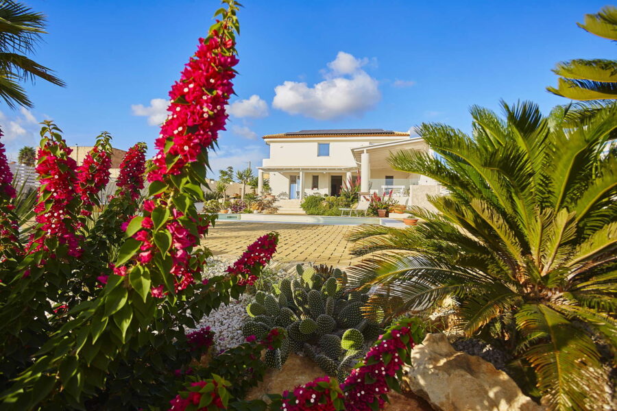 The colours of nature surround the villa