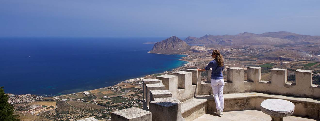 Panoramic view from Erice castle