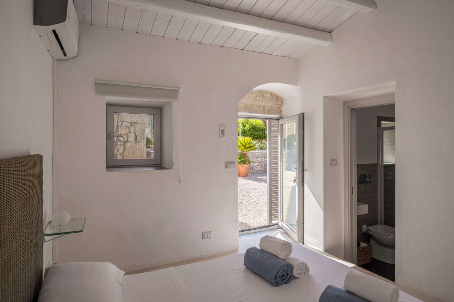 Bedroom window overlooking Sicilian Baroque greenery - Sicilian villa