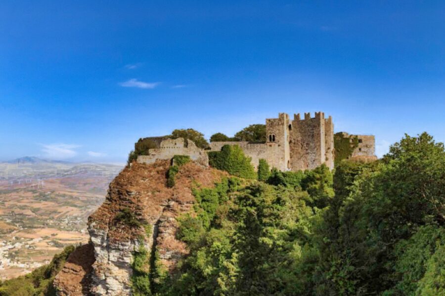 Medieval streets of Erice, Sicily, showcasing historic architecture and cobblestone pathways