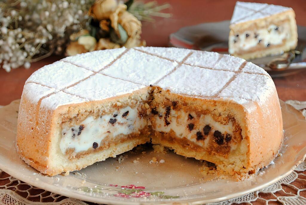 Sliced Baked Cassata Cake from Sicily