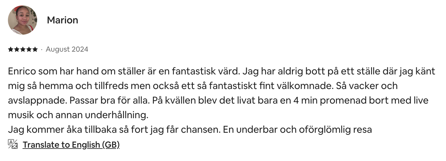 photo by Marion (review left on Gest Booking and Airbnb)