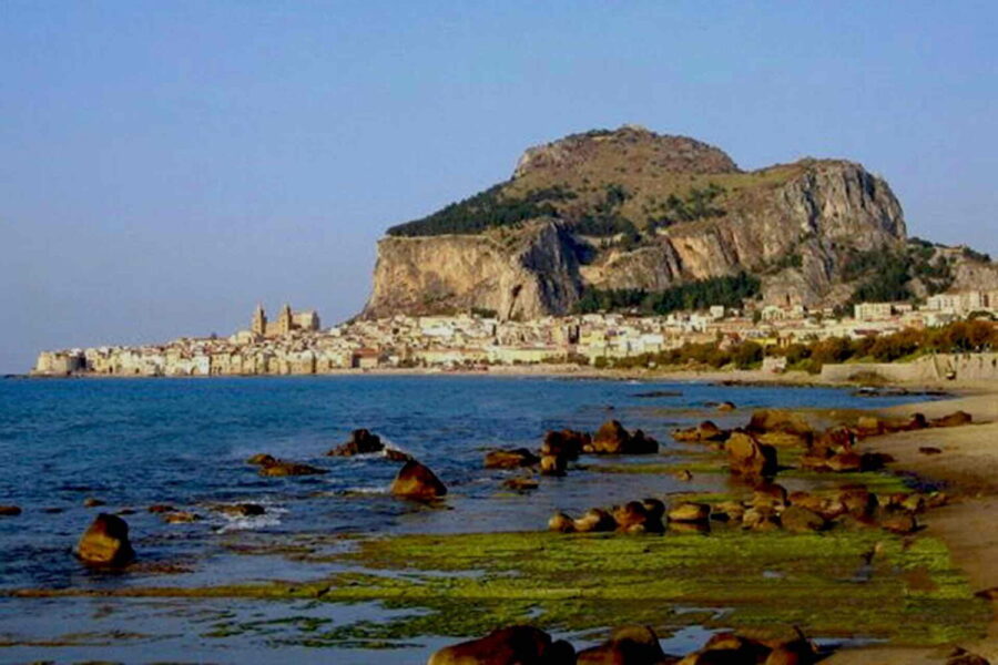 The charming town of Cefalù as seen from the sea