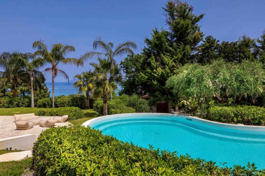 VillaOrlaya-Capo-di-Orlando-Cover-ScentOfSicily Villa Orlaya swimming pool surrounded by palm trees and Mediterranean gardens with sea views, Sicily villas with pool by Scent of Sicily