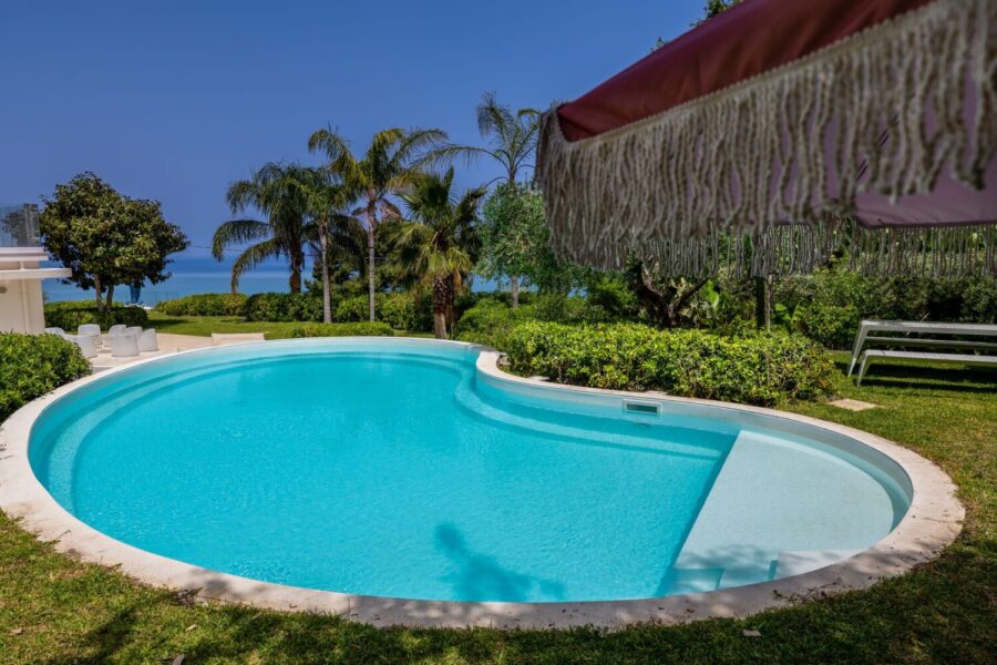 VillaOrlaya-Capo-di-Orlando-PoolSeaView-ScentOfSicily Villa Orlaya private pool with sea view and palm trees in Sicily luxury villa rental near the coast – Sicily villas with pool by Scent of Sicily